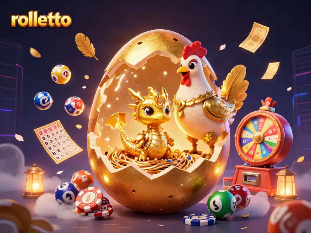 Experience thrilling fun at Rolletto casino with golden dragons and exciting game elements.