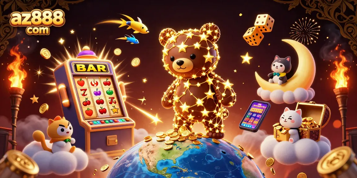 Play with az888 com and win big from a vibrant casino scene bursting with excitement.