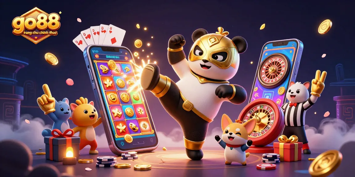 Engage with go88 trang chu chinh thuc through a vibrant 3D casino scene with animated elements.